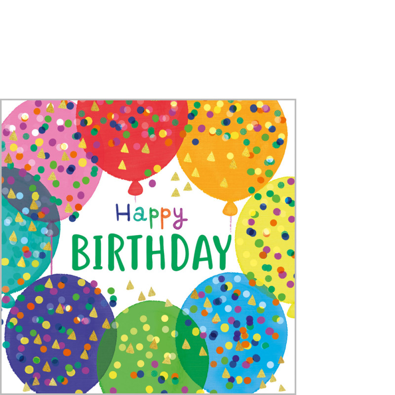 Lot de 20 serviettes papier FSC 'Balloon birthday'