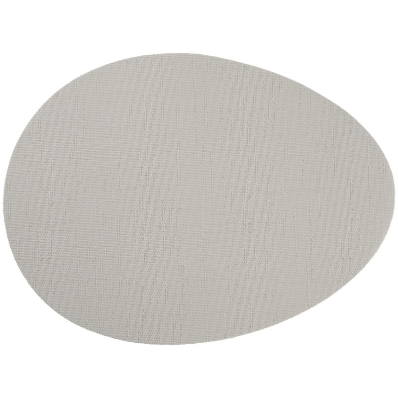 Set de table arrondi, coloris blanc cassé - L. 45x