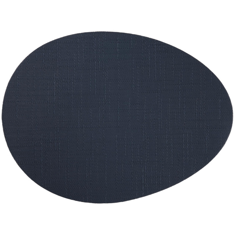 Set de table arrondi, coloris bleu marine - L. 45x