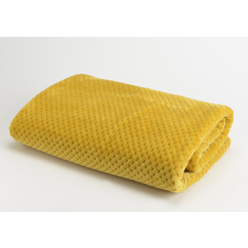 Plaid Damier, moutarde 170x130cm
