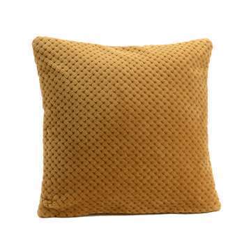 Coussin Damier camel 40x40cm