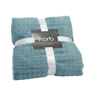 Plaid Chevron bleu canard 130x170