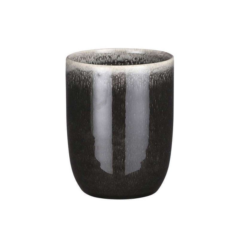 Gobelet Tabo en grès noir - H. 10xD. 7,5cm