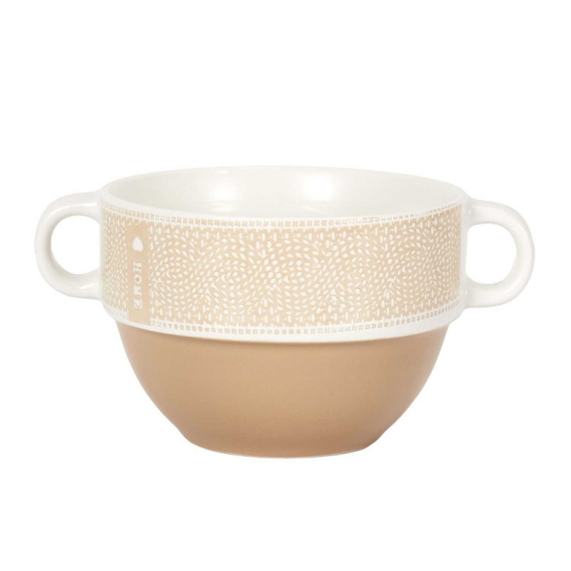 Bol à soupe avec anses en grès - 50cl