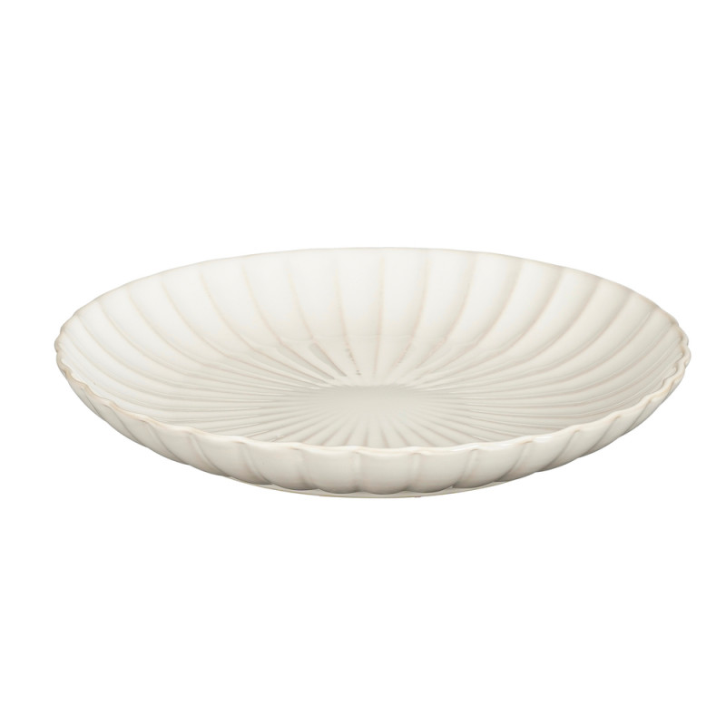 Assiette Pesca dînatoire blanche - H. 4xD. 27,5cm