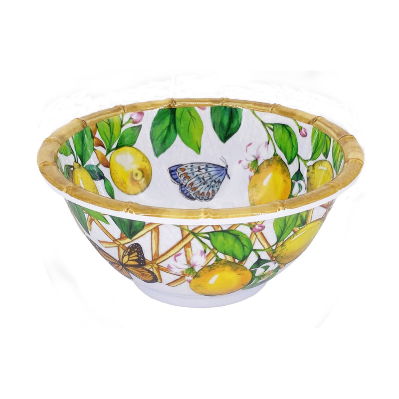 Bol en mélamine décoré par des citrons
