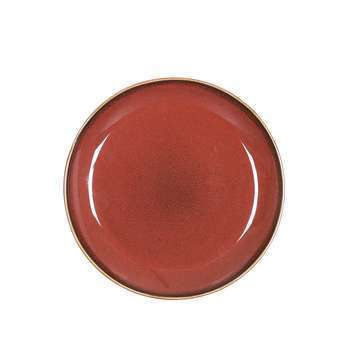 Assiette Rhea : marron, H.3,5xd.27,5cm