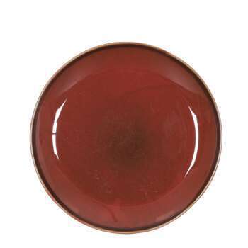Assiette Rhea : marron, H.3,5xd.27,5cm