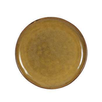 Assiette Tabo ocre H. 2 x D. 20,5 cm