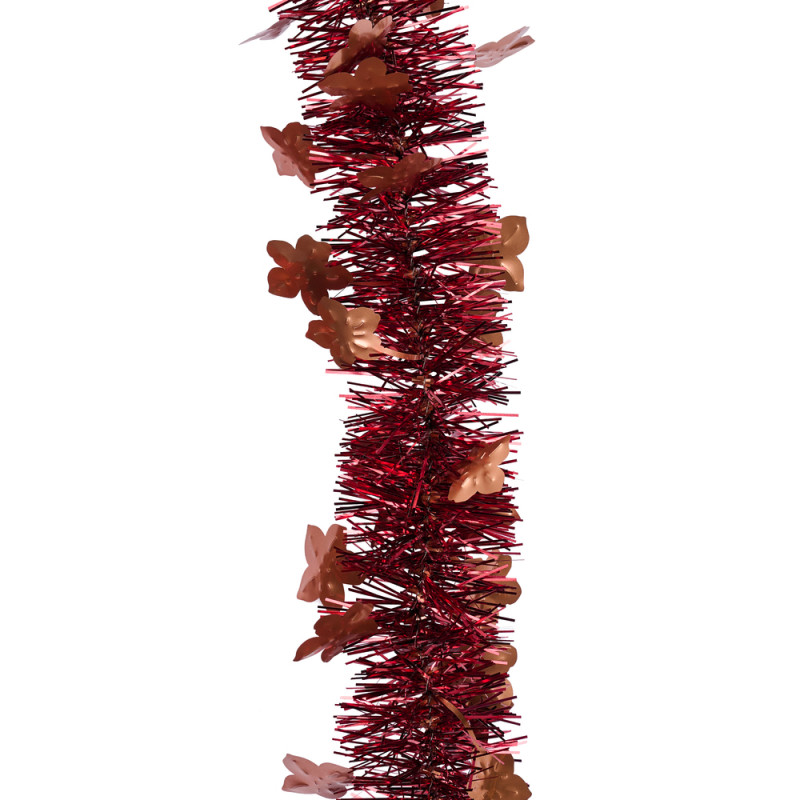 Guirlande bordeaux fleur or L. 2m