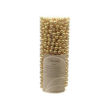 Guirlande de perles plastique 0,8X1000cm or clair