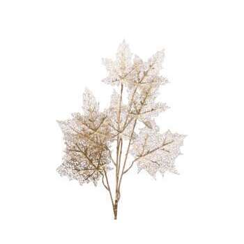 Branche squelettes feuil. : plast, or, h.85cm