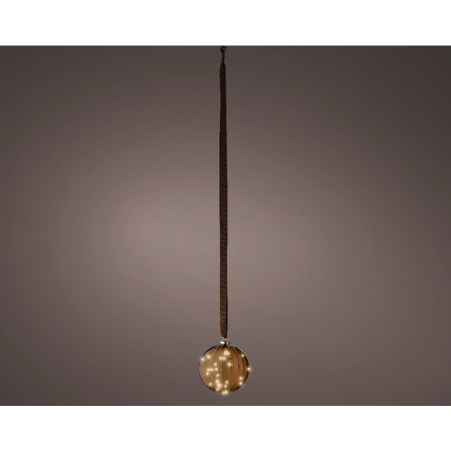 Boule lumineuse d'intérieur, 30 micro LED marron/b