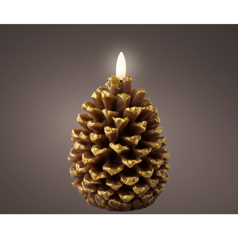 Bougie pomme de pin H 13,1cm