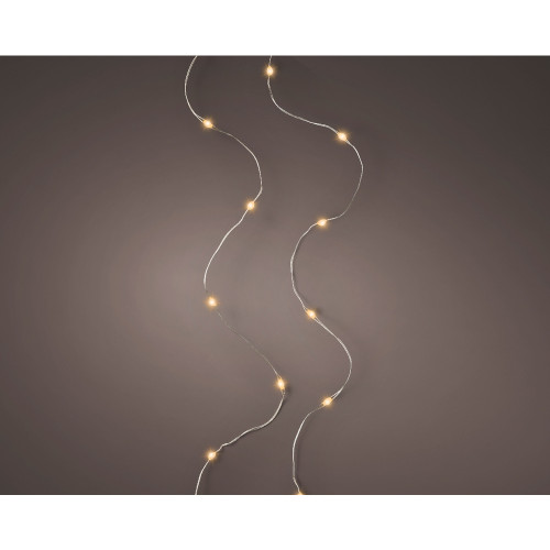 Guirlande lumineuse à piles 40 micro-led, blanc ch