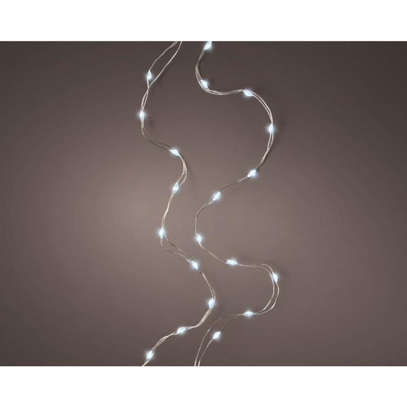 Guirlande lumineuse à piles 40 micro-led, blanc fr