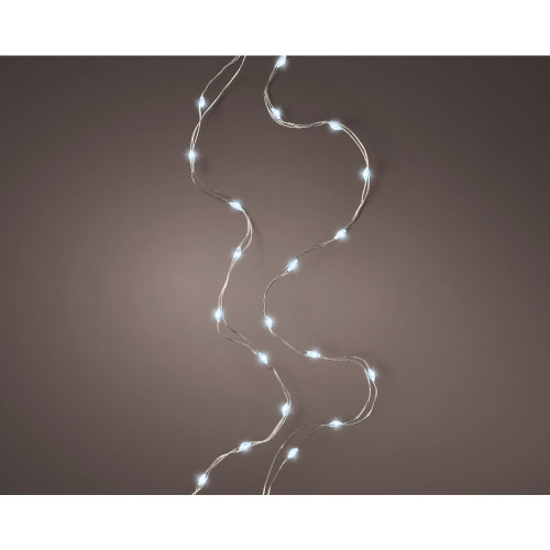 Guirlande lumineuse à piles 40 micro-led, blanc fr