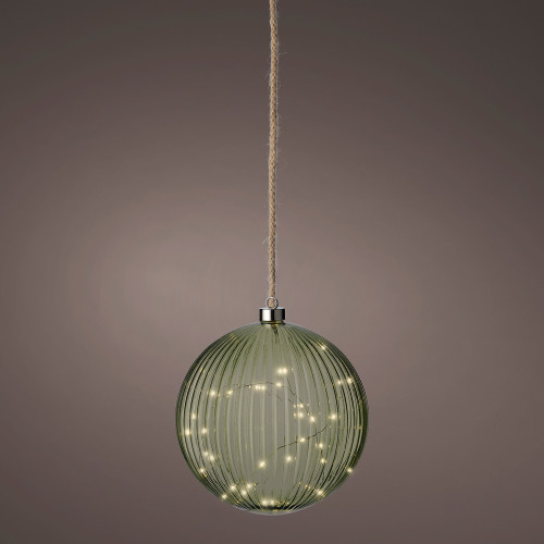 Boule lumineuse d'intérieur, 40 micro LED vert/bla