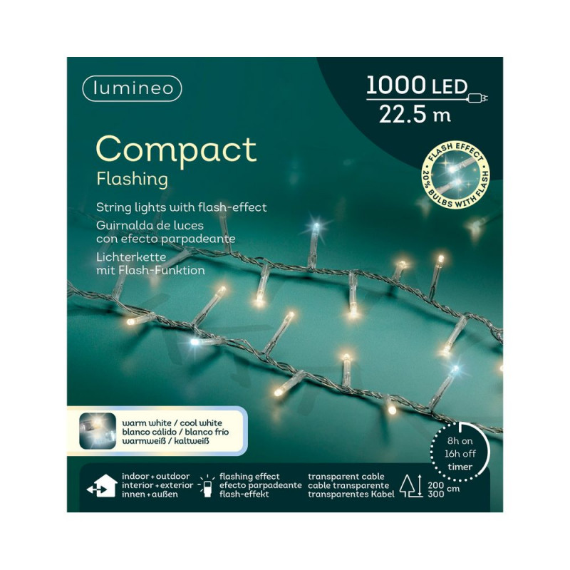 Guirlande lumineuse, LED blanc chaud/froid - L. 22