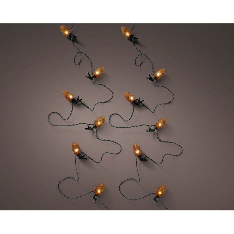 Guirlande lumineuse 'Bougie', LED blanc chaud - H.