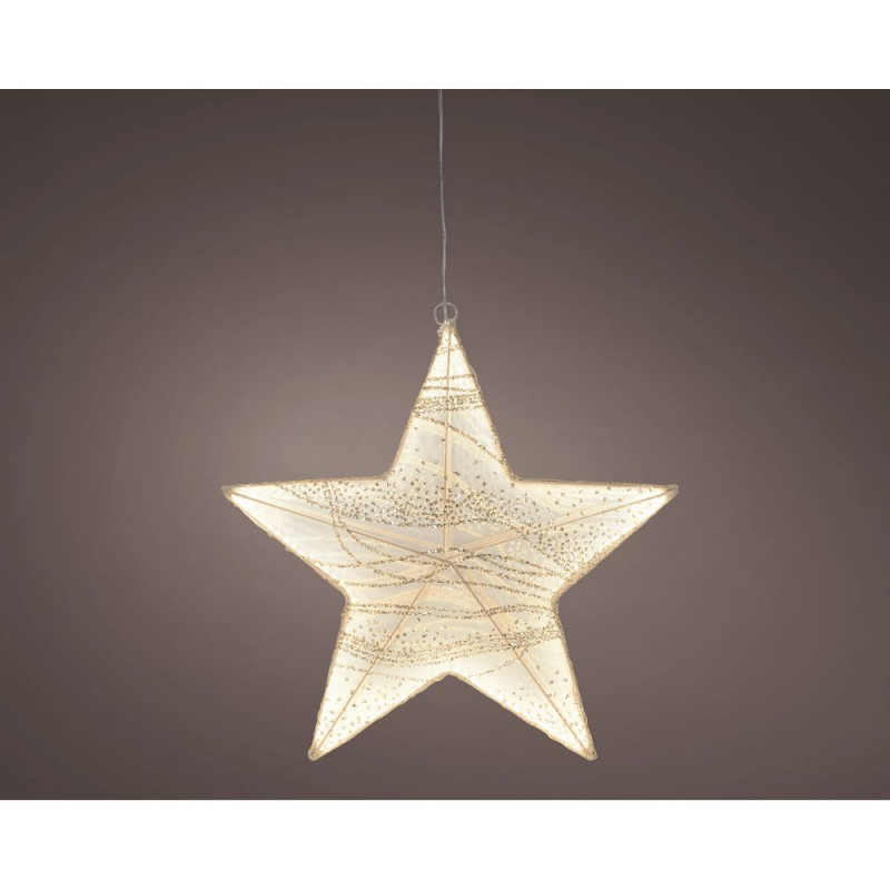 Étoile de Noël à suspendre, LED blanc chaud - L. 5