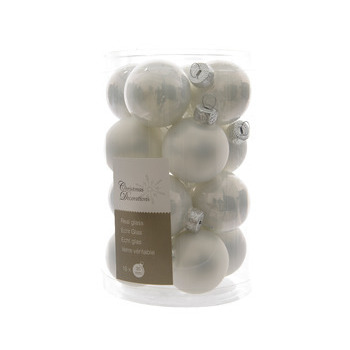 Assortiment de mini boules de Noël mates en verre