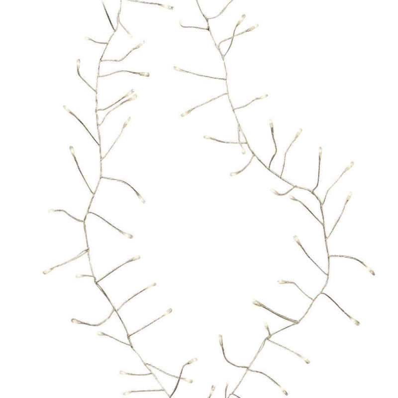 Guirlande compact argent/blanc, 120 cm