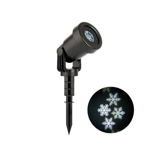 Projecteur 4 Led Flocons blanc