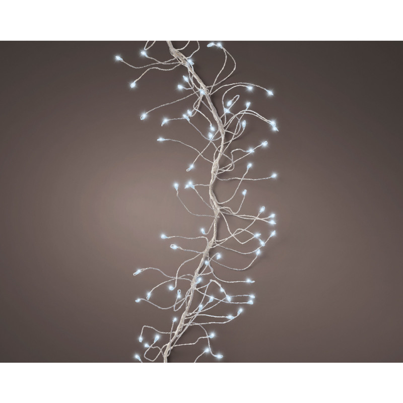 Guirlande Micro Grappe 6 M 960 Led Argent Blanc