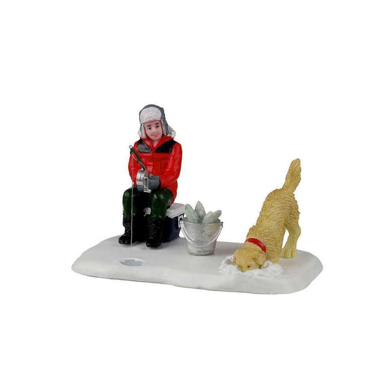 Figurine : Pèche Sur Glace Entre Copains