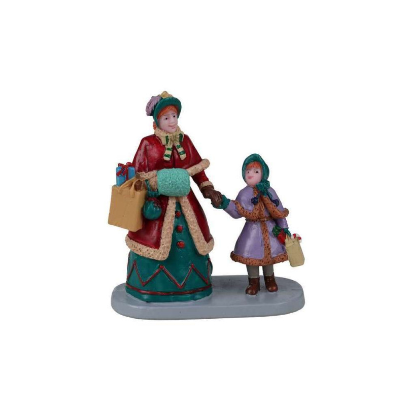 Shopping de fêtes avec maman, scène miniature de v