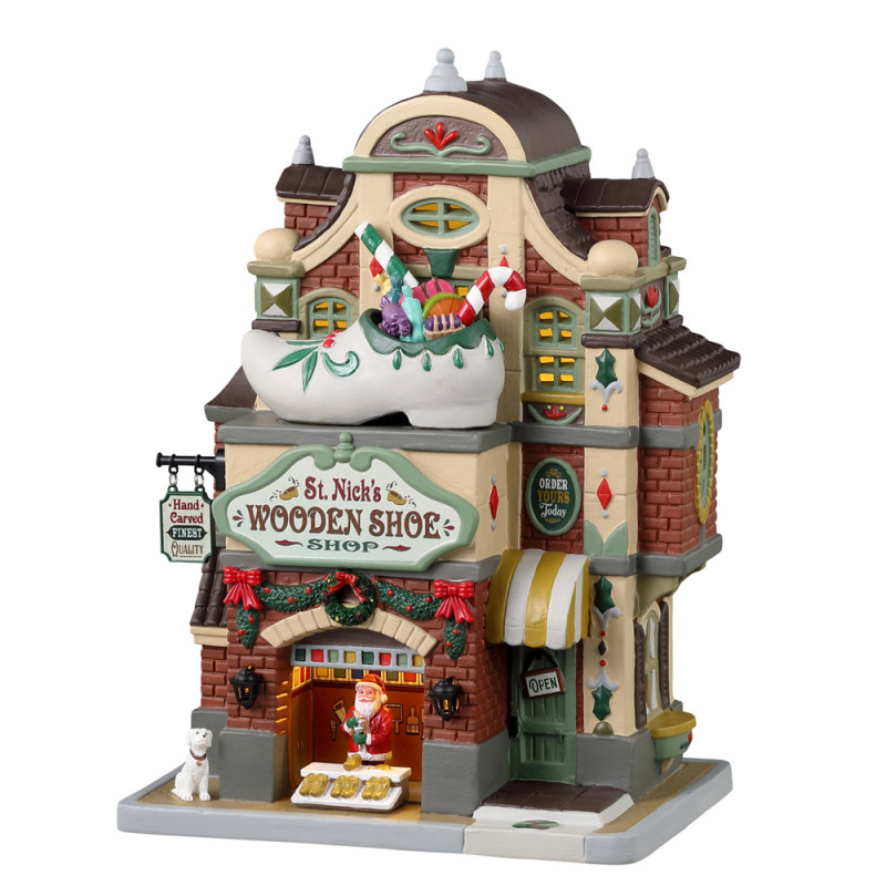 Magasin de chaussures en bois de St. Nick pour vil