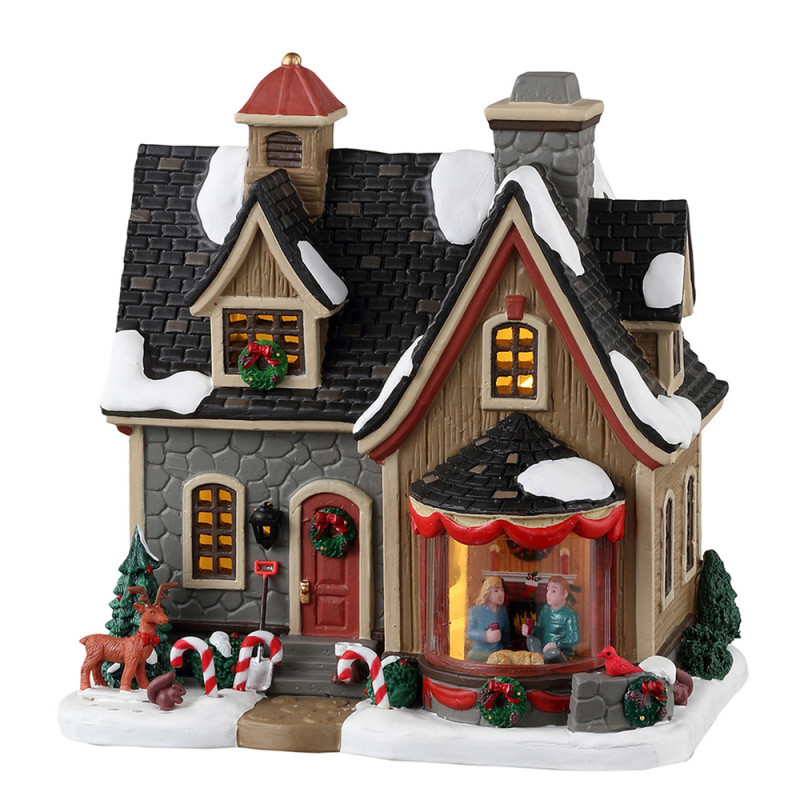 Maison voici les vacances pour village de Noël
