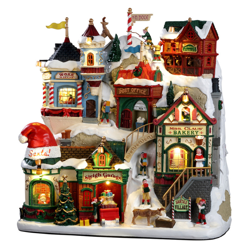 Le village du père Noël pour décoration miniature