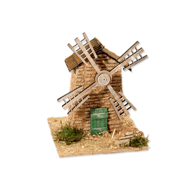 Moulin à vent pour décoration de crèche 220 v