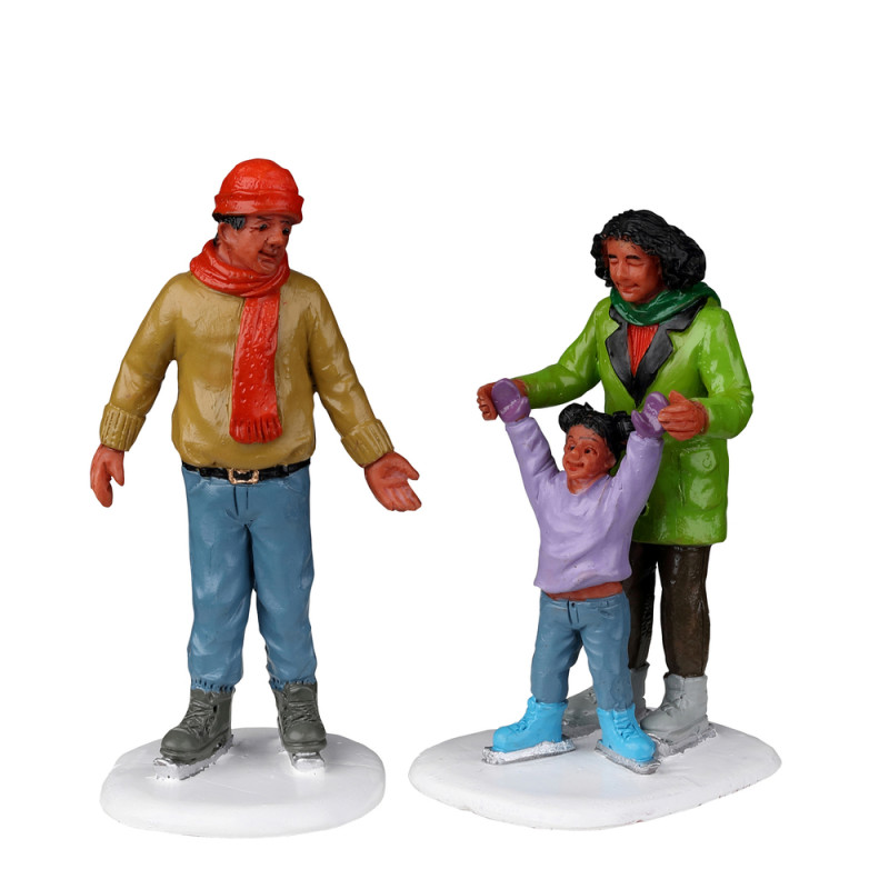 Figurines de Noël : Folies sur la glace en famille