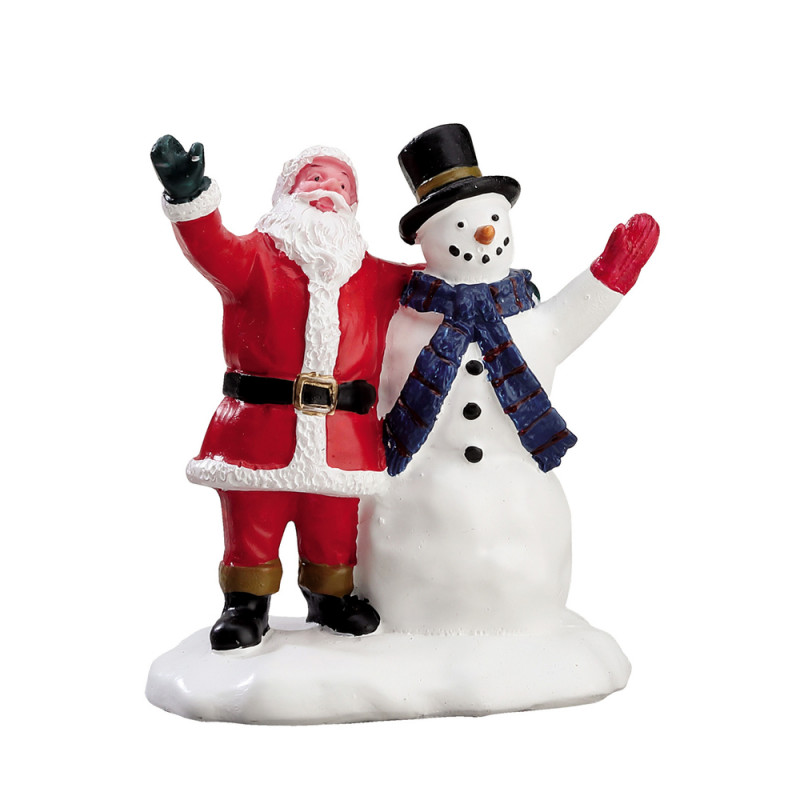 Figurines : Salutations du père Noël et bonhomme d