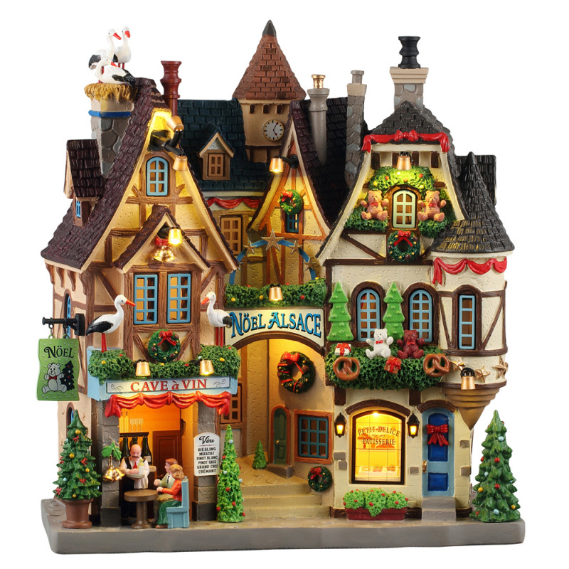 Scène animée, Caddington village, Noël en Alsace,