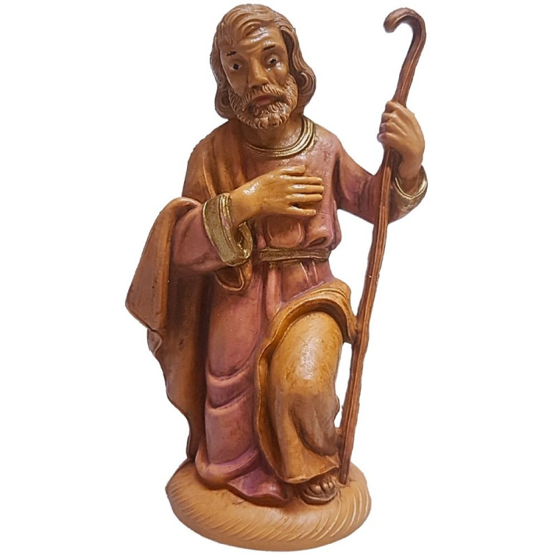 Santon pour crèche de Noël : Joseph, effet bois -