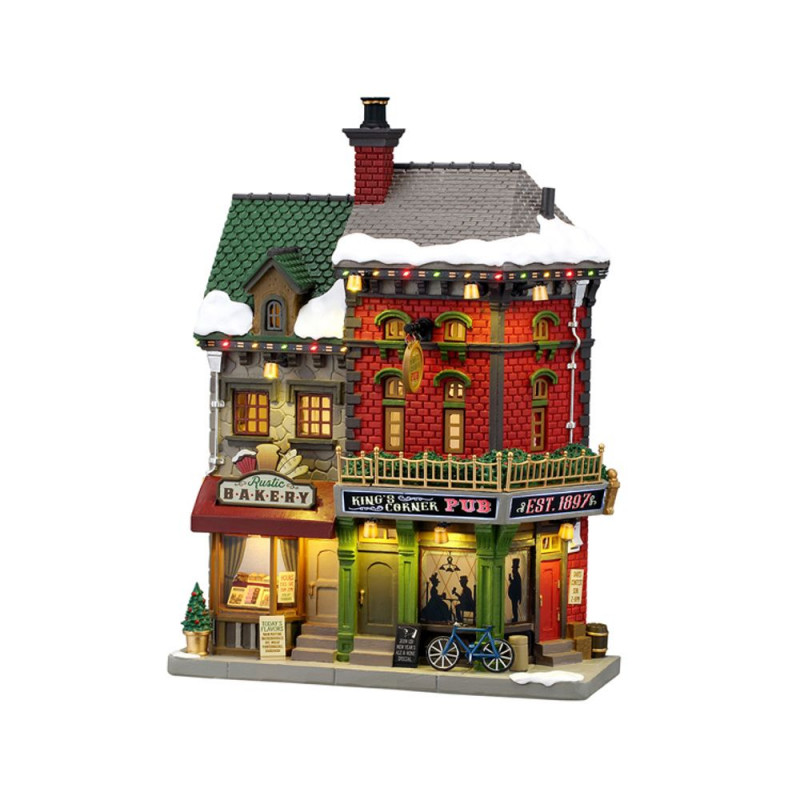 Scène lumineuse de Noël 'Pub King's Corner' - H. 2