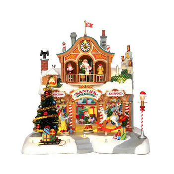 Scène lumineuse : Le magasin du père Noël Santa's