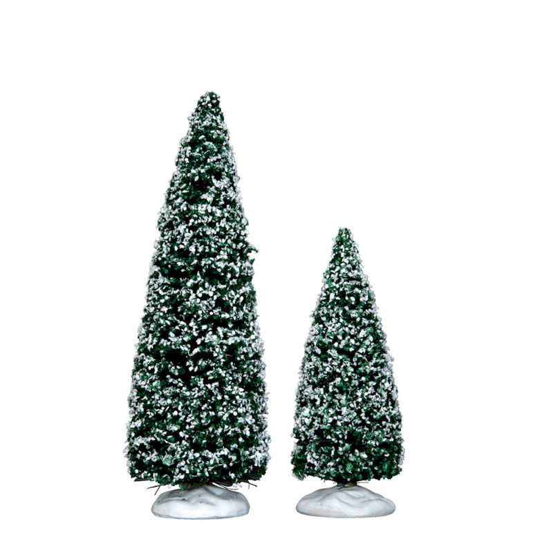 Lot de 2 sapins de Noël 'Genévriers enneigés' - de