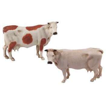 Figurine pour village de Noël : Vaches - H. 10cm X