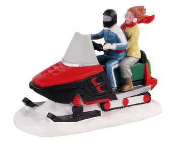 Figurine de Noël : Aventuriers en hors-piste sur s