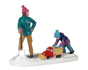 Figurine de Noël : Le pelletage