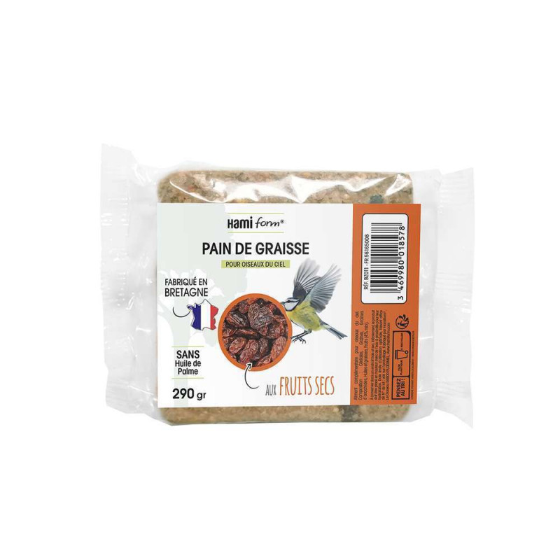 Pain de graisse aux fruits secs 290 gr