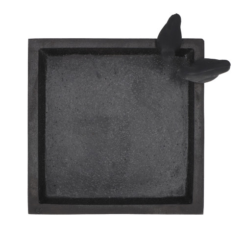 Bain d'oiseaux de jardin carré Terrazzo L. 31,7x l