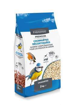 Cacahuètes pour oiseaux jardin Paradisio 2kg