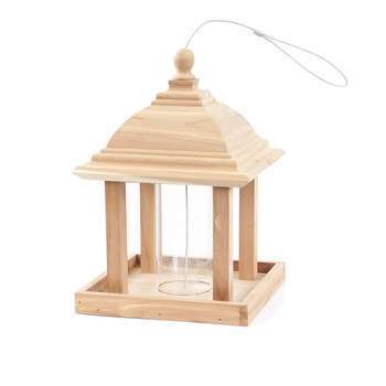 Mangeoire Canopée en bois pour oiseaux du jardin
