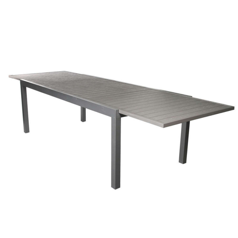 Table de jardin GAIA grise en aluminium - L 206/30